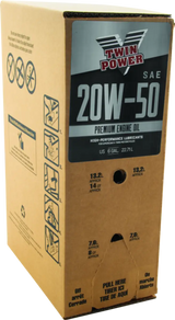 Box of Twin Power 20W50 engine oil for optimal engine performance and protection