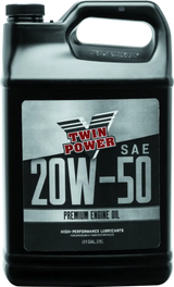 Twin Power 20W50 premium engine oil gallon for smooth engine performance