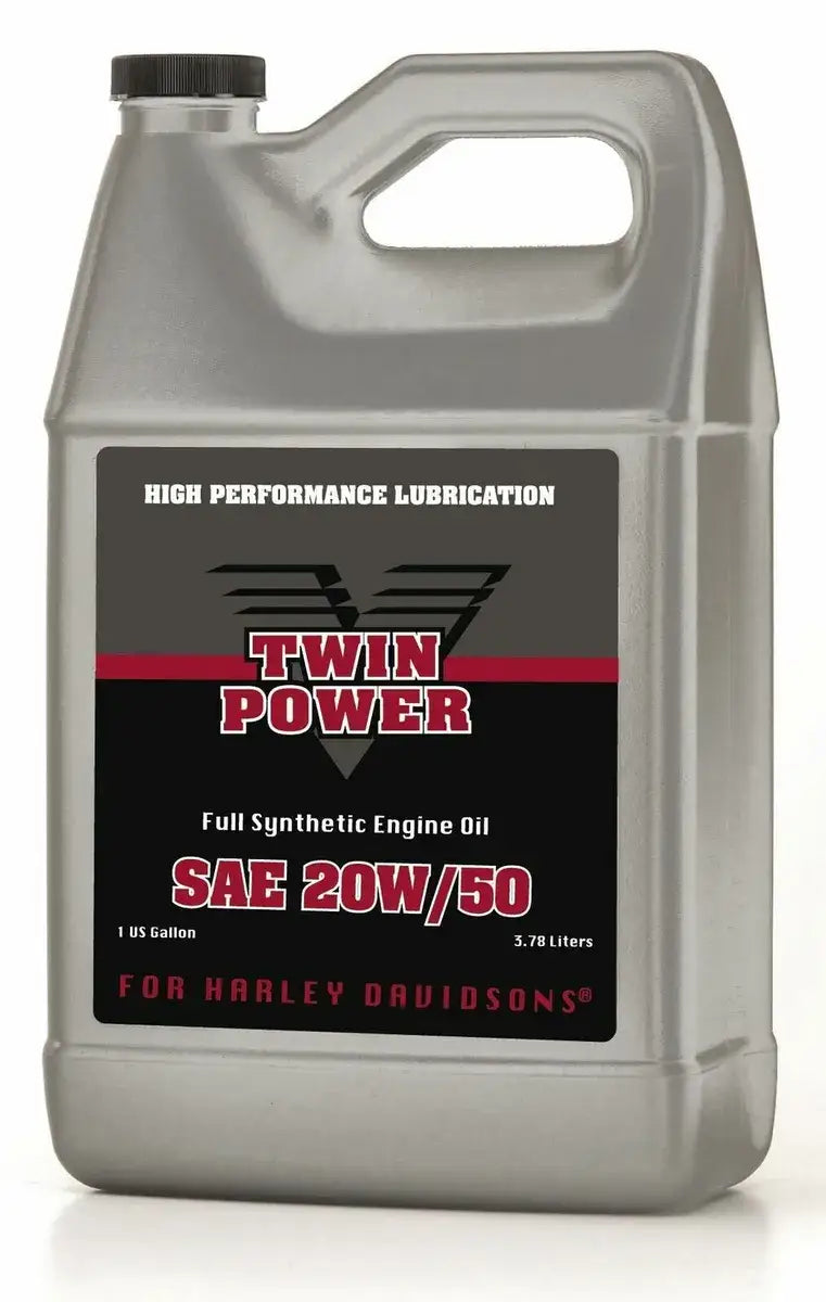 Twin Power 20W50 synthetic oil gallon for powerful engine performance