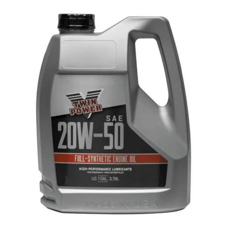 Twin Power 20W50 synthetic oil gallon for engine protection and performance
