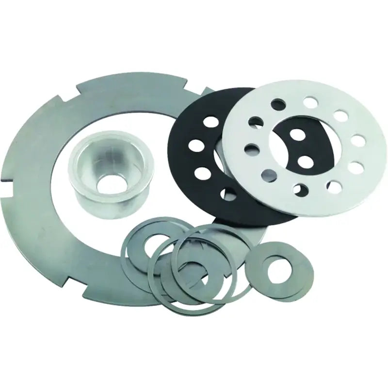 Assorted metal and plastic washers for Big Twin aluminum clutch releasing disc replacement