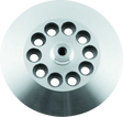 Silver centrifuge rotor with multiple tube slots for big twin aluminum clutch releasing disc