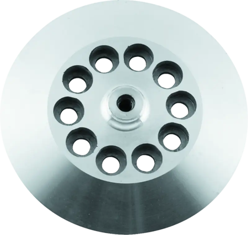 Silver centrifuge rotor with multiple tube slots for big twin aluminum clutch releasing disc