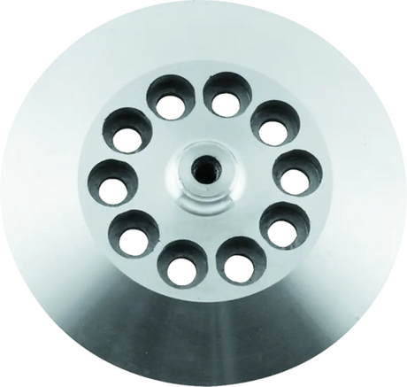 Silver centrifuge rotor with multiple tube slots for big twin aluminum clutch releasing disc