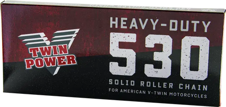 Twin Power 530 Drive Heavy Duty Drive Chain 530 X 120 link Natural Finish - RV and Auto Parts