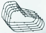 Stack of black rubber gaskets for Twin Power FLT FXR primary chain upgrade