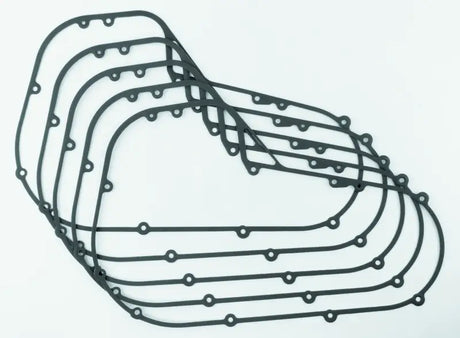 Stack of black rubber gaskets for Twin Power FLT FXR primary chain upgrade