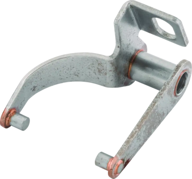 Silver metal linkage with copper accents for Twin Power 80-84 Big Twin main drive gear