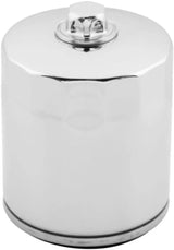 Shiny chrome twin power magnet oil filter for Harley Davidson bikes 603612
