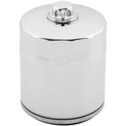 Shiny chrome twin power magnet oil filter for Harley Davidson bikes 603612