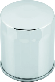 Shiny chrome oil filter for Twin Power Harley Davidson motorcycles