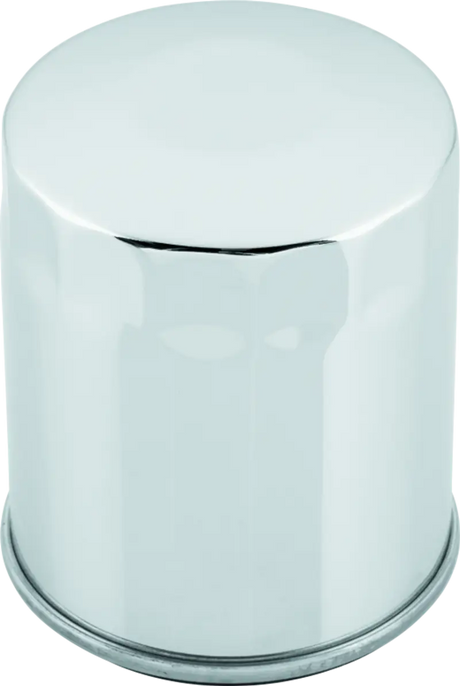 Shiny chrome oil filter for Twin Power Harley Davidson motorcycles