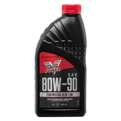 Black Twin Power 80W90 Transmission Lube bottle for power 80W90 transmission gear