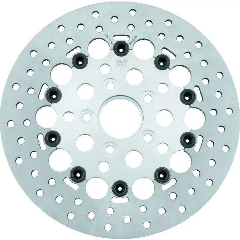 TwinPower 666835 Twin Power 84-17 Big Twn Exc 11.8 and Lug Mount 84-13 XL Front 11.5 Floating Rotor W/Holes Silver - 666835