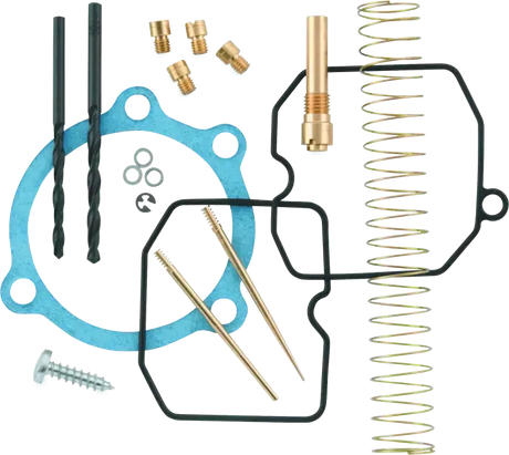 Twin Power 90-06 Big Twin and XL CV Carburetor Recalibration Kit components including gaskets, jets, and springs.