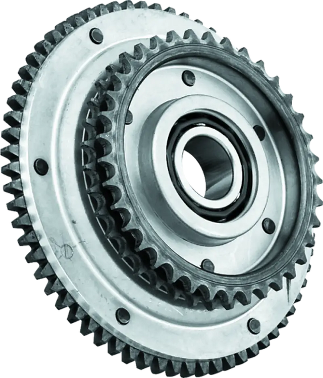 Shiny metal sprocket assembly for Big Twin Twin Power clutch shell replacement