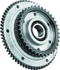 Shiny metal sprocket assembly for Big Twin Twin Power clutch shell replacement