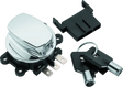 Chrome Fat Bob style ignition switch with keys and connector for Twin Power bikes