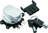 Chrome ignition switch with keys for Fat Bob style Twin Power 94-13 FLHR bike