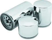 Shiny chrome oil filter for Twin Power Twin Cam Harley with backflow valve
