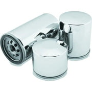 TwinPower 603600 Twin Power Twin Cam and M8 Chrome Magnetic Oil Filter Replaces H-D 63798-99 with Backflow Valve - 603600