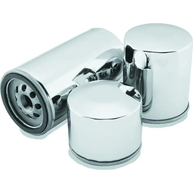 TwinPower 603600 Twin Power Twin Cam and M8 Chrome Magnetic Oil Filter Replaces H-D 63798-99 with Backflow Valve - 603600