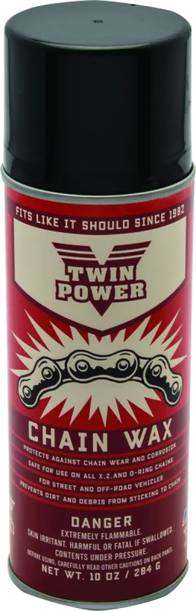Can of Twin Power Chain Wax 10 Oz for smooth riding and chain protection