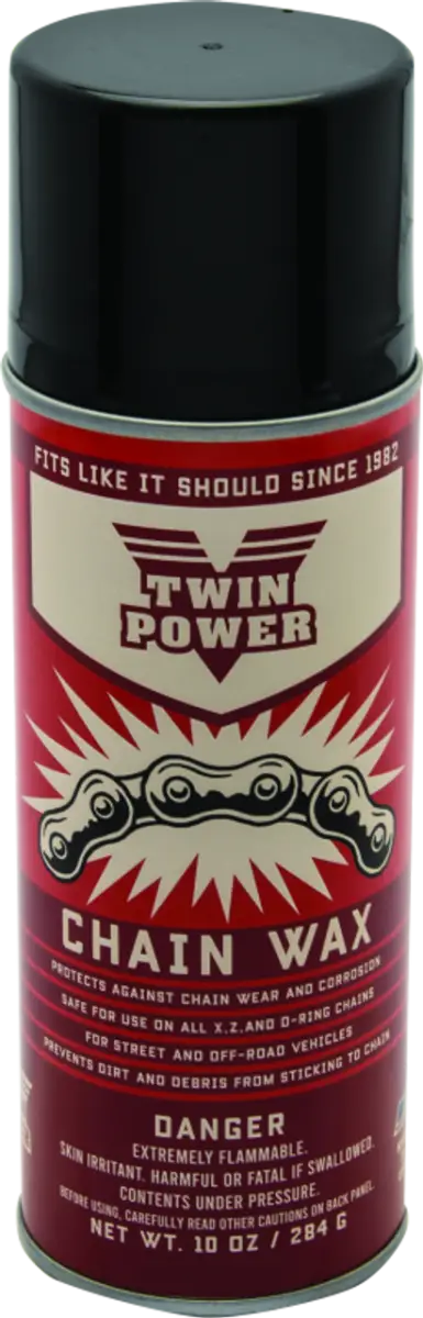 Can of Twin Power Chain Wax 10 Oz for smooth ride and chain protection