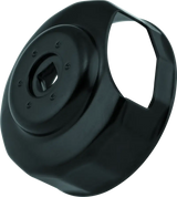 Black oil filter wrench for Twin Power Oil and Power Oil Filters, 76mm cutout