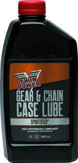 Black Twin Power Sportster Transmission Lube Quart bottle with gear and chain case lube