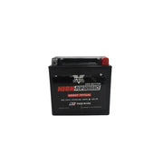 Black motorcycle battery from Twin Power High Performance Battery series, made in USA