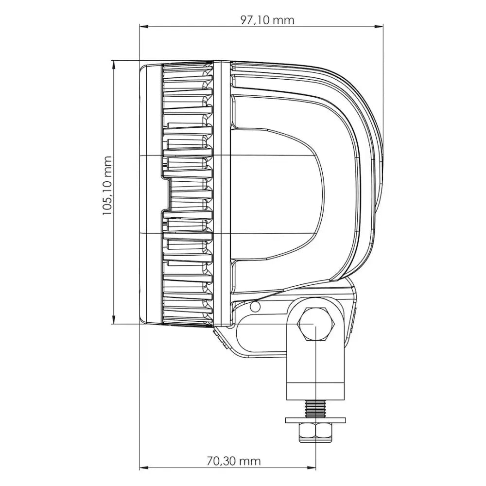 Tyri OFF-ROA Limited Lifetime Warranty Work Light CLK-106-1 - 1010-4000 12V Nar Symmeric