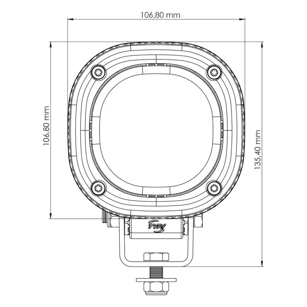 Tyri OFF-ROA Limited Lifetime Warranty Work Light CLK-106-1 - 1010-4000 12V Nar Symmeric