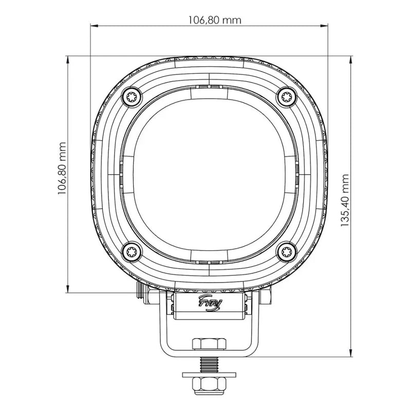 Tyri OFF-ROA Limited Lifetime Warranty Work Light CLK-106-1 - 1010-4000 12V Nar Symmeric