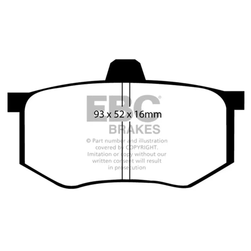 EBC UD1368 UD1368 EBC 08-16 Mitsubishi Lancer Evo 10 2.0 Turbo (1 piece rotor) Ultimax2 Rear Brake Pads