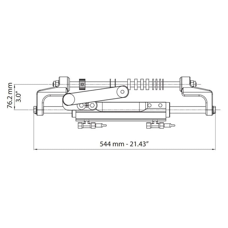 Uflex USA No Supplier Warranty Boat Steering System Cylinder UC128TS-1 - UC128TS Version Hyd Cyl