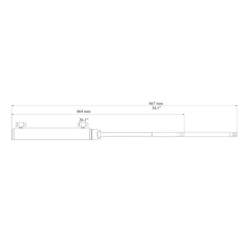 Uflex USA No Supplier Warranty Boat Steering System Cylinder UC132-OBS - Cyl 1.26 Bore 8.0 Strk Sid MT