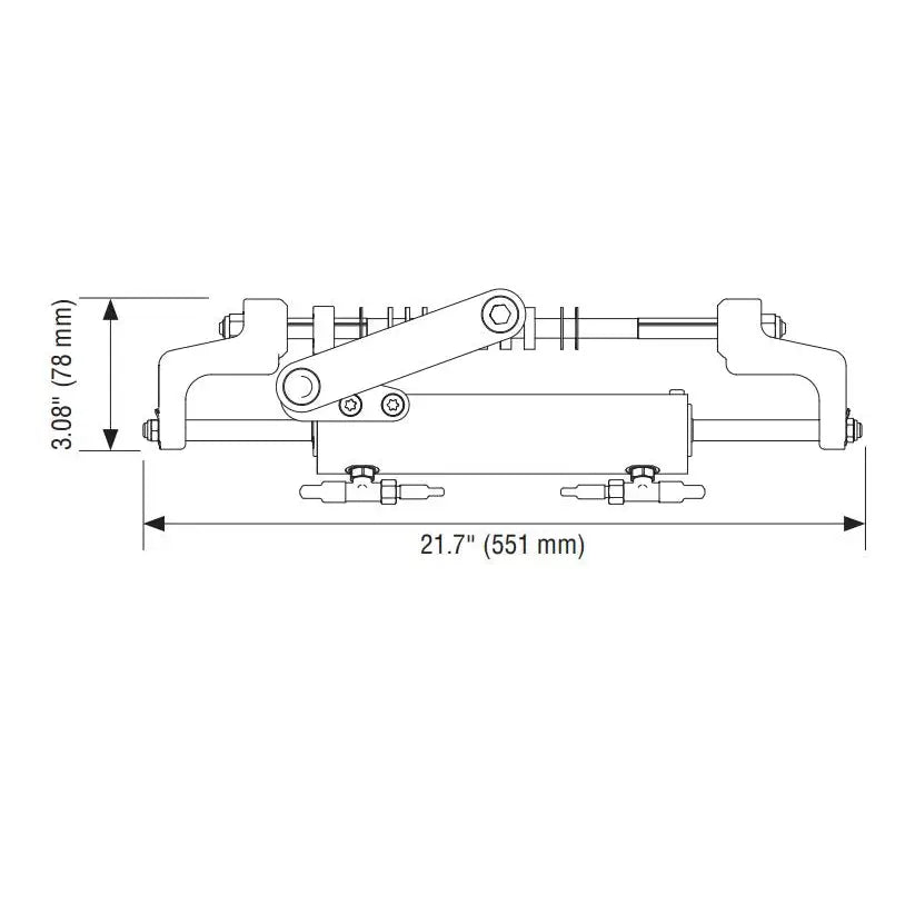 Uflex USA No Supplier Warranty Boat Steering System Cylinder UC95OBF-1 - 175HP OR Less Frt MT CYL1