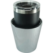 Chrome and black drink holder from Ultimate Kaddy Barmount XL, perfect for RV parts & accessories