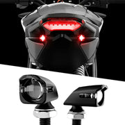 Mini Led Turn Signal Black Red Pair - XK GLOW