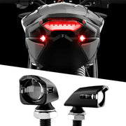Mini Led Turn Signal Black Red Pair - XK GLOW