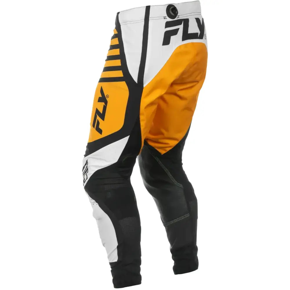 Lite Pants Ca/Ny White/Black/Mustard Sz 30 - FLY RACING