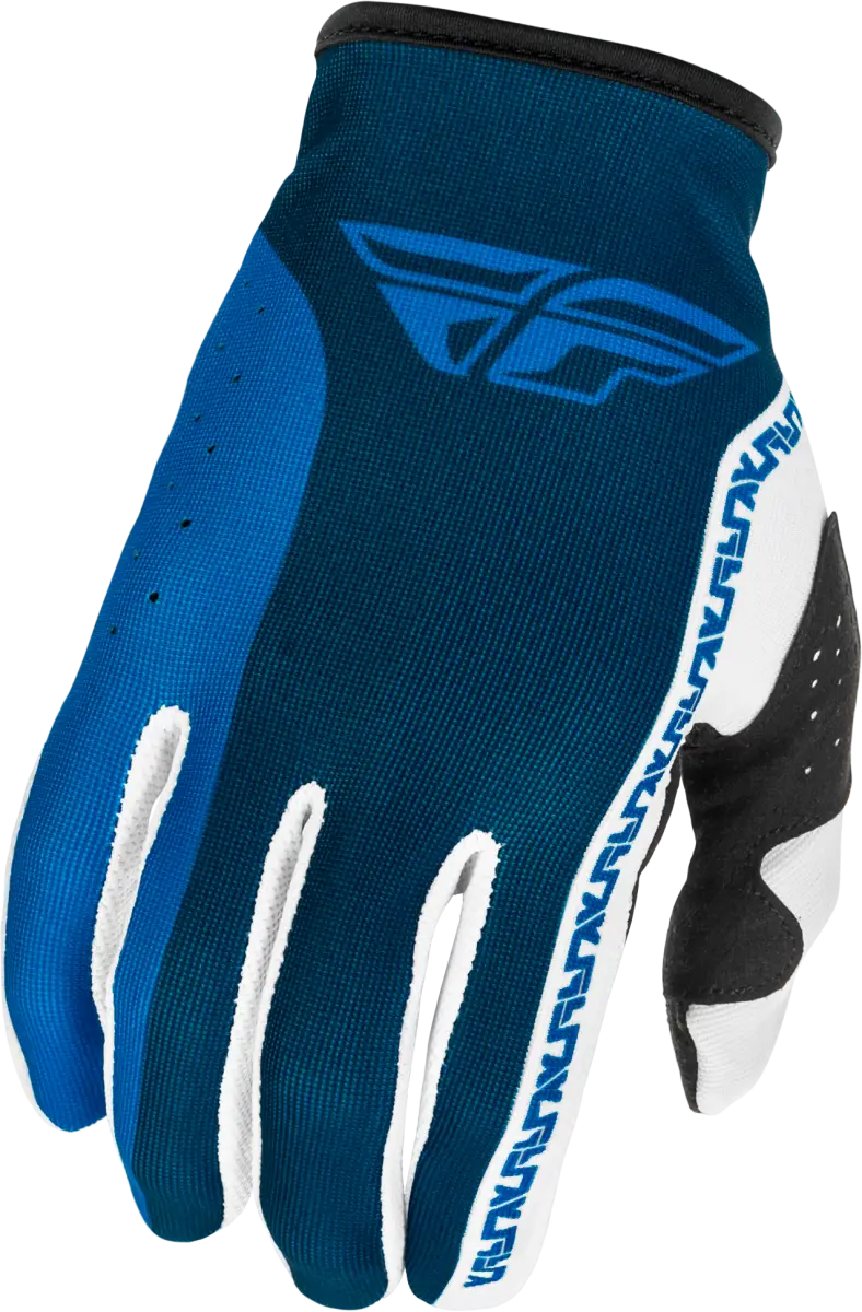 Lite Gloves Blue/White Lg - FLY RACING