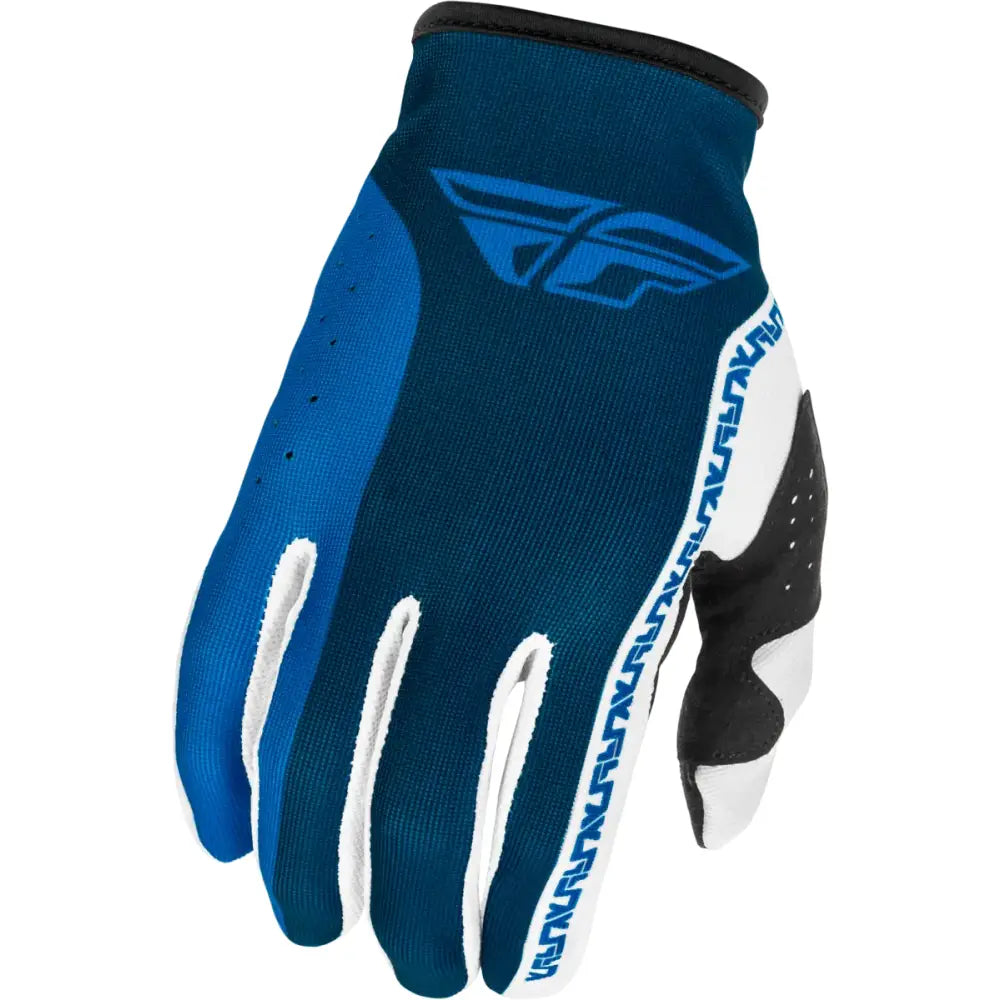 Lite Gloves Blue/White Lg - FLY RACING