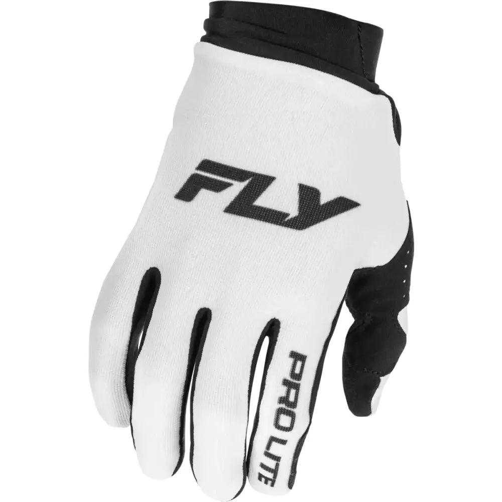 Pro Lite Gloves White/Black Lg - FLY RACING