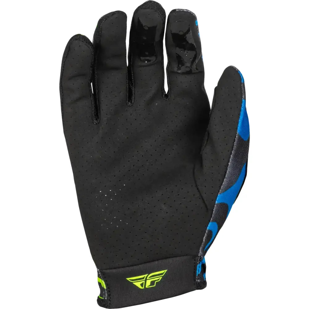 Lite Zen Gloves Black/Blue/Hi Vis Sm - FLY RACING