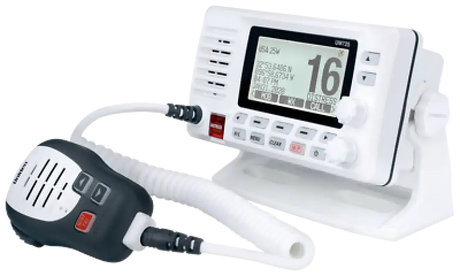 White marine radio with microphone for UM725GBT Uniden Ameri Vhf Gps Bluetooth