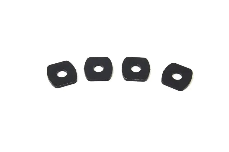Black square washers from UMI Performance anti-eccentric washers for Camaro G8 models