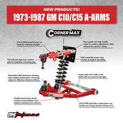 Red UMI Performance C10 CornerMax A-Arm Kit for 73-87 GM trucks