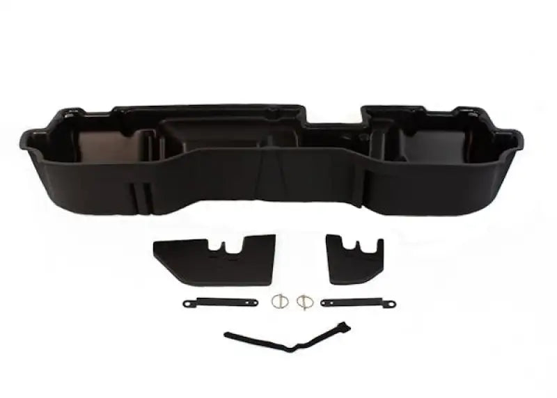 Underseat Storage Unit in Brown - 10401 Du Ha for truck's rear seat with installation accessories.